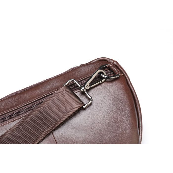 Сумка Vintage Мужская слинг кожаная Коричневая (14737) изображение 9