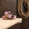 Ремень Vintage Тонкий из натуральной кожи Розовый (20761) изображение 10