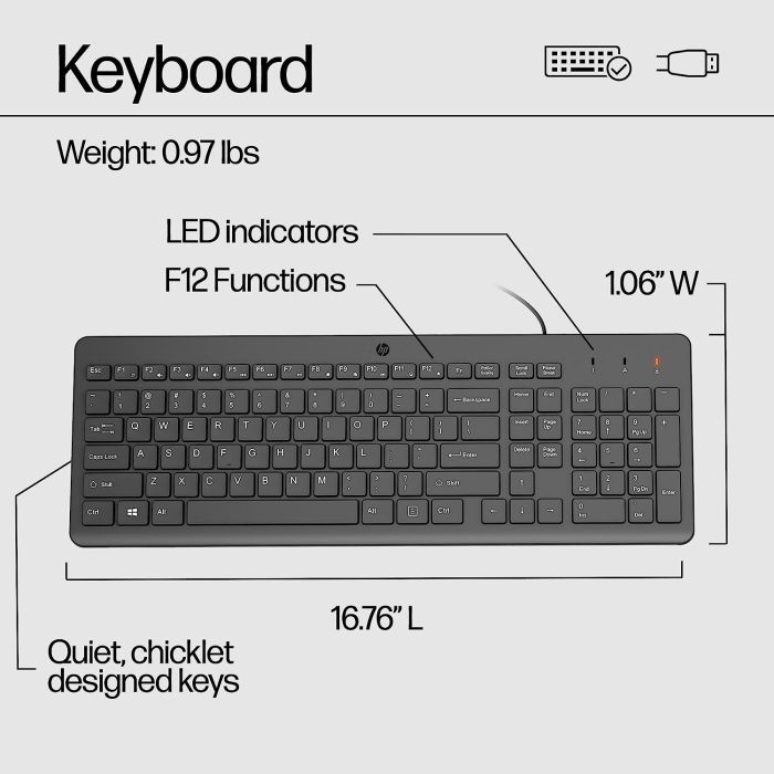 Комплект HP 150 USB Black (240J7AA) изображение 7