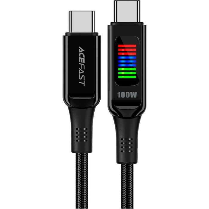 Дата кабель USB-C to USB-C 1.2m 100W with display C7-03 Acefast (6974316282778)
