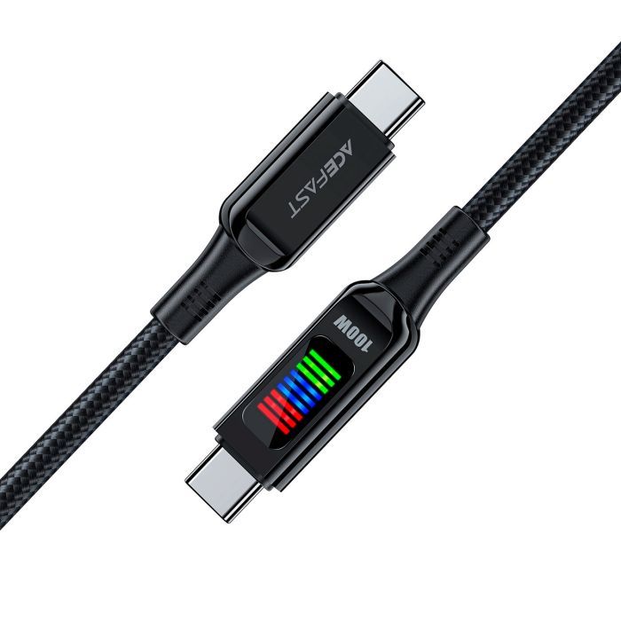 Дата кабель USB-C to USB-C 1.2m 100W with display C7-03 Acefast (6974316282778) изображение 4
