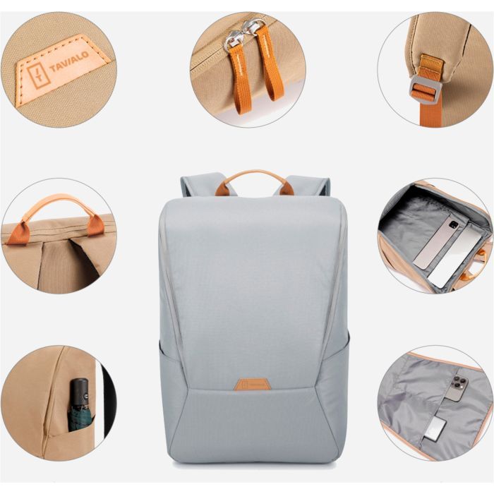 Рюкзак для ноутбука Tavialo 15.6" CityLife TC20 gray, 20L (222224003) изображение 3
