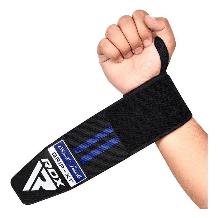 Бинт для спорта RDX Gym Wrist Wrap R11 Black/Blue (WAH-WR11BU)