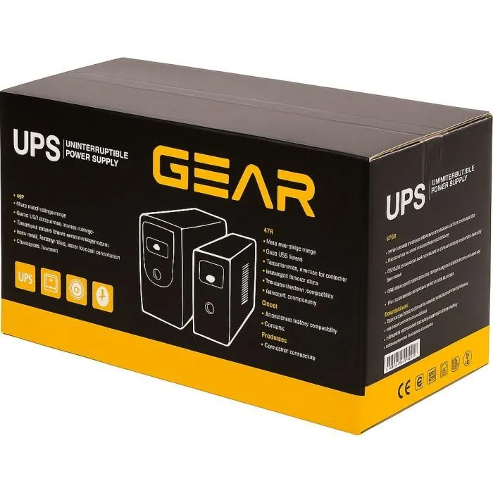 Пристрій безперебійного живлення GEAR GU-1200MLCD зображення 3
