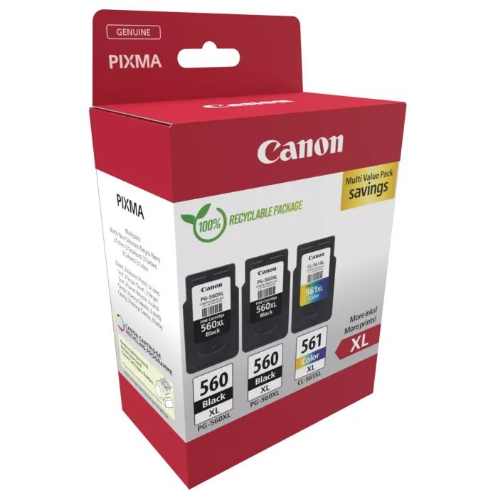 Картридж Canon PG-560/CL-561 XL 2xBK+Color, Multipack (3712C009) изображение 2