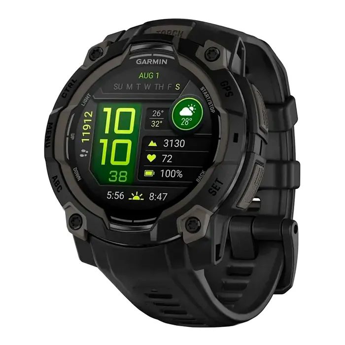 Смарт-часы Garmin Instinct 3, 45mm, AMOLED, Black Bezel with Black Band, GPS смарт-годинник (010-02936-00)