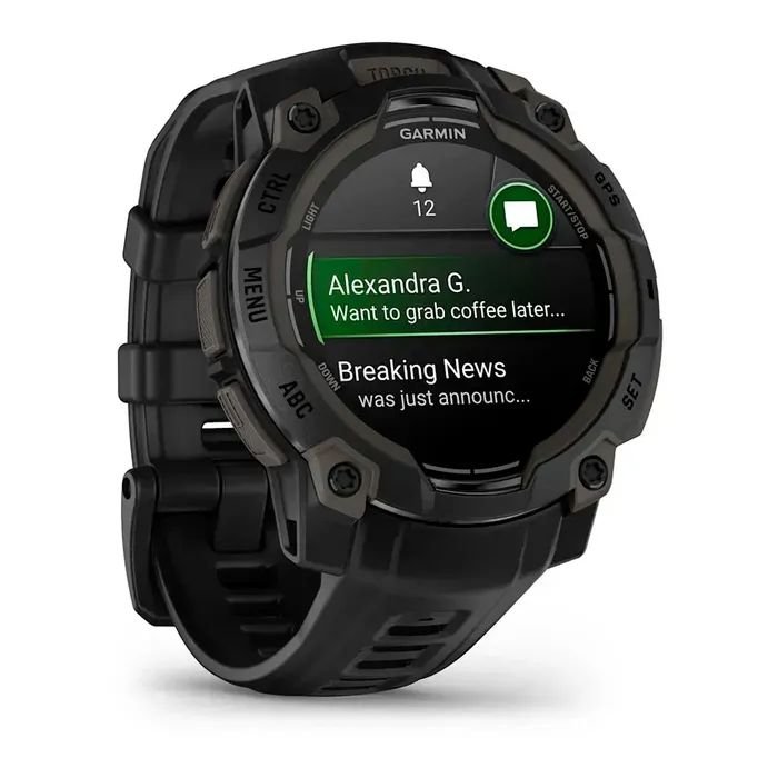 Смарт-часы Garmin Instinct 3, 45mm, AMOLED, Black Bezel with Black Band, GPS смарт-годинник (010-02936-00) изображение 3