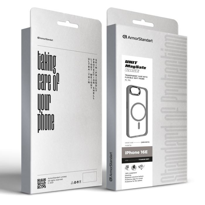 Чехол для мобильного телефона Armorstandart Unit MagSafe Apple iPhone 16e Titanium Grey (ARM83876) изображение 3