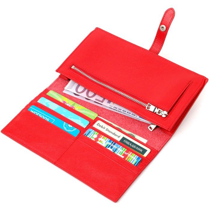 Портмоне Tony Bellucci З натуральної шкіри Червоне (22035) зображення 7