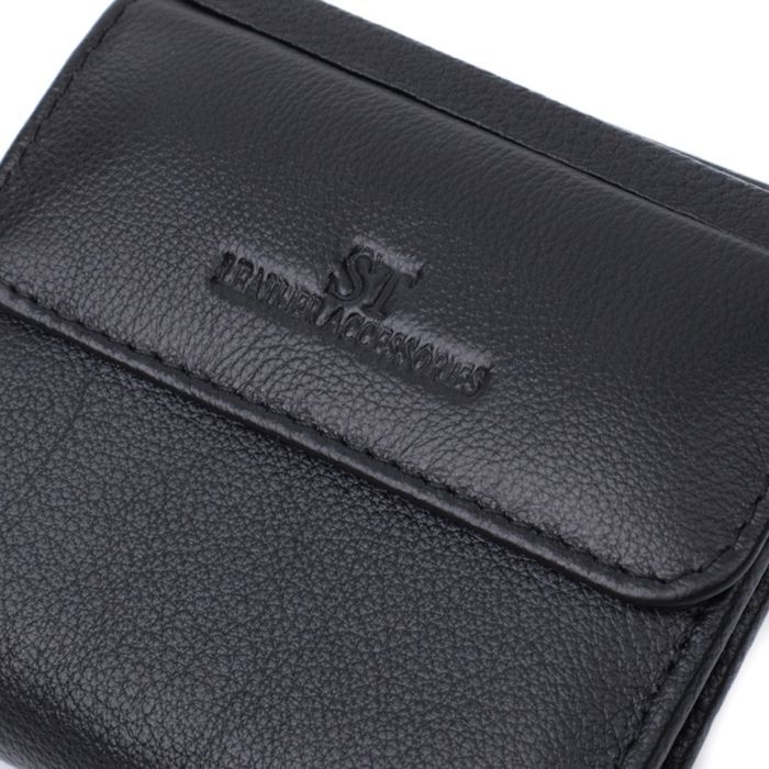 Гаманець ST Leather З натуральної шкіри Чорний (22719) зображення 5
