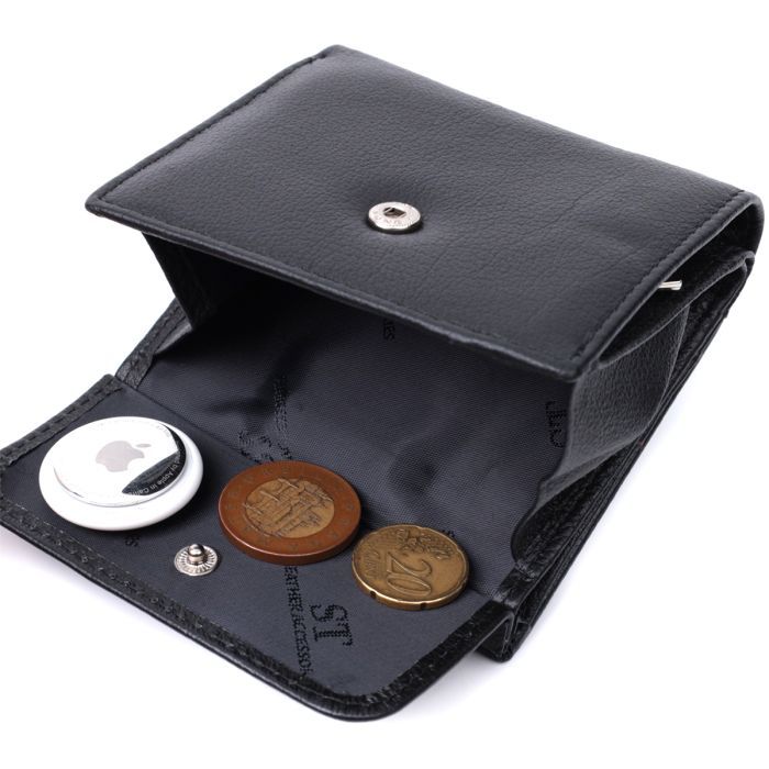 Гаманець ST Leather З натуральної шкіри Чорний (22719) зображення 6