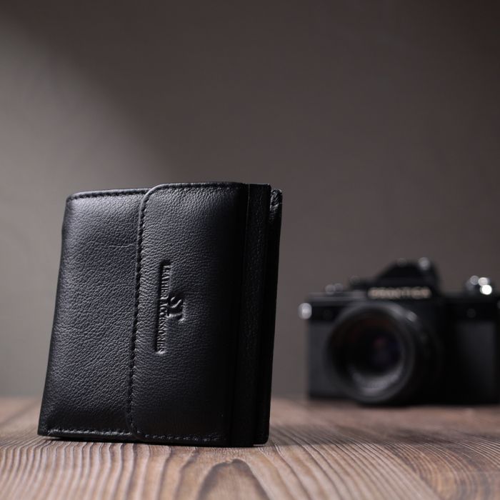 Гаманець ST Leather З натуральної шкіри Чорний (22719) зображення 9