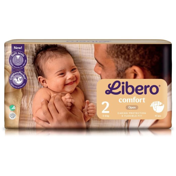 Подгузники Libero Comfort Розмір 2 3-6 кг 47 шт (7310361149182)