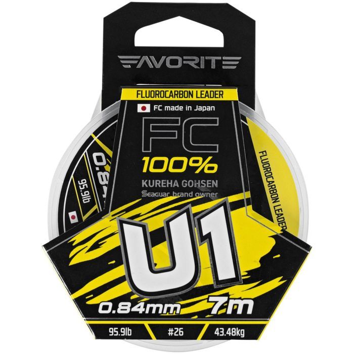 Флюорокарбон Favorite U1 FC 7m 16/0.66mm 59.2lb/26.87kg (1693.11.91) изображение 2