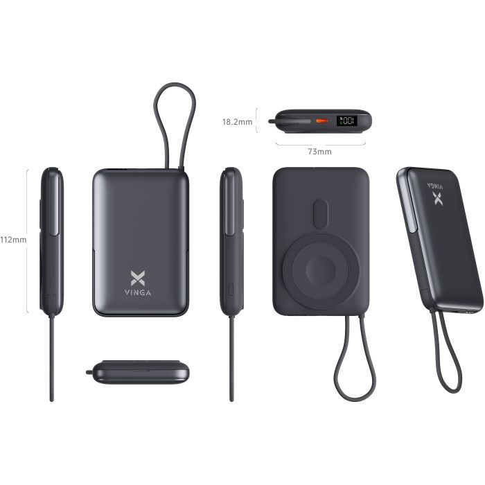 Батарея универсальная Vinga 10000 mAh 22.5W/15W/2.5W Wireless (VPBB1022WL) изображение 5