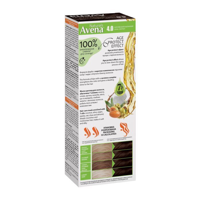 Краска для волос Acme Color Avena Naturals Стойкая 7.1 - Cold Blonde Brown (4823115503121) изображение 2