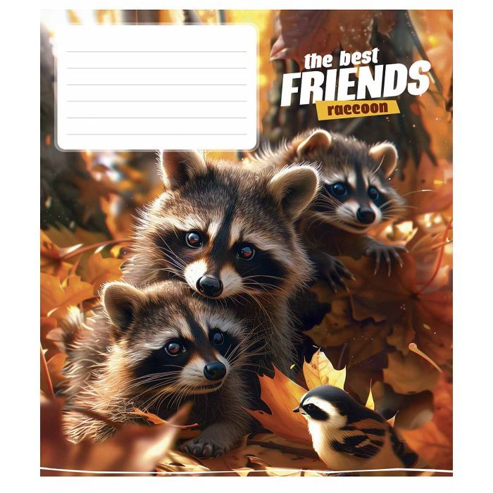 Зошит Школярик The best friends 12 аркушів коса лінія (012-3434C) зображення 2