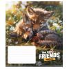 Зошит Школярик The best friends 12 аркушів коса лінія (012-3434C) зображення 3