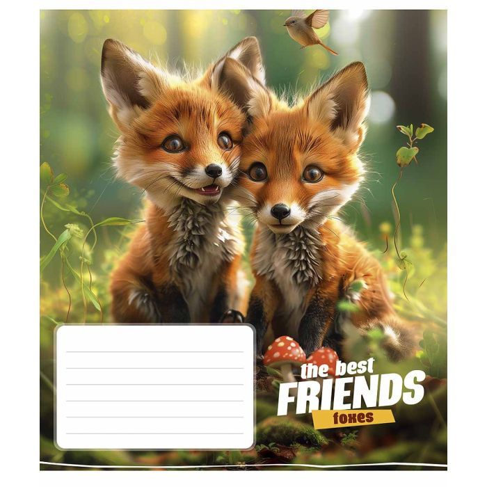 Зошит Школярик The best friends 12 аркушів коса лінія (012-3434C) зображення 5