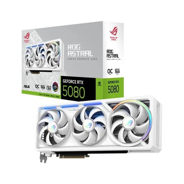 Відеокарта ASUS GeForce RTX5080 16GB ROG ASTRAL WHITE OC (ROG-ASTRAL-RTX5080-O16G-WHITE) зображення 8