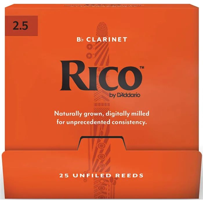 Трость для кларнета D'Addario Rico - Bb Clarinet #2.5 - 25 Box (RCA0125-B25)