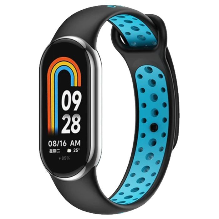 Ремінець до фітнес браслета BeCover Vents Style для Xiaomi Mi Smart Band 10 Black-Green (713629) зображення 2