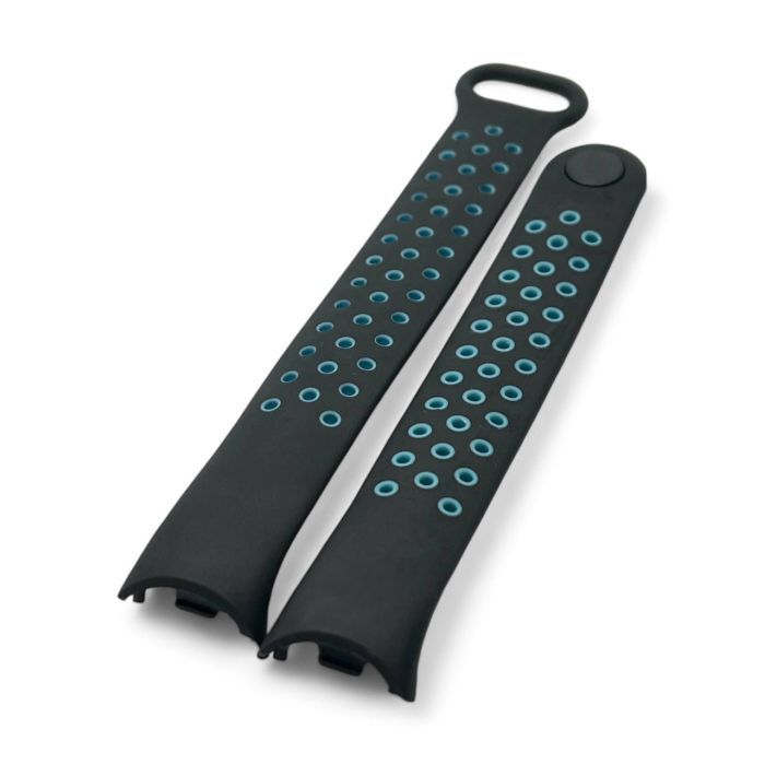 Ремінець до фітнес браслета BeCover Vents Style для Xiaomi Mi Smart Band 10 Black-Green (713629) зображення 5