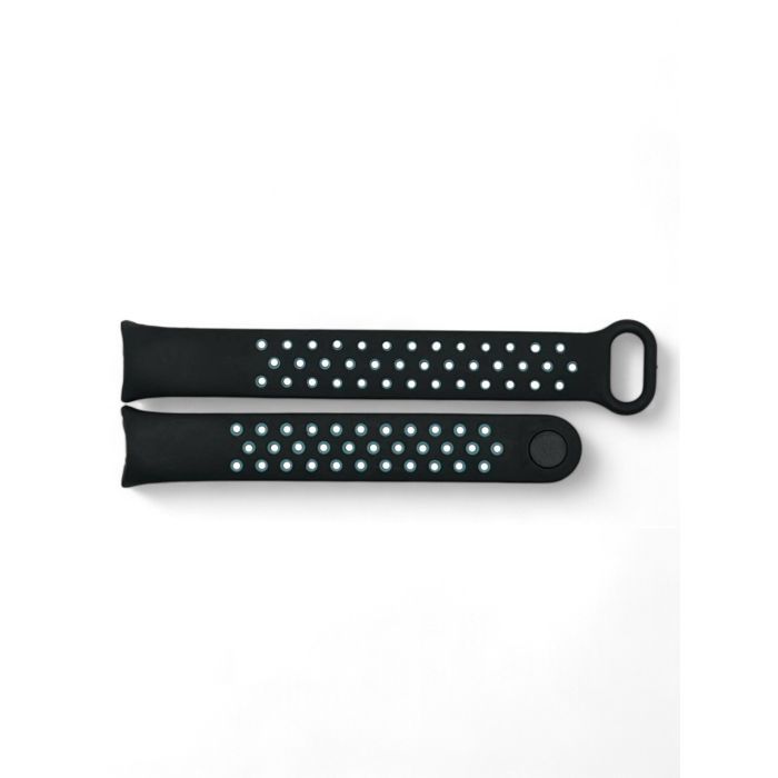 Ремінець до фітнес браслета BeCover Vents Style для Xiaomi Mi Smart Band 10 Black-Green (713629) зображення 6