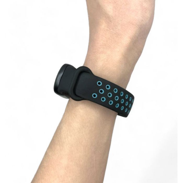 Ремінець до фітнес браслета BeCover Vents Style для Xiaomi Mi Smart Band 10 Black-Green (713629) зображення 8