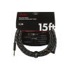 Инструментальный кабель Fender Cable Deluxe Series 15' Angled Black Tweed (228453)