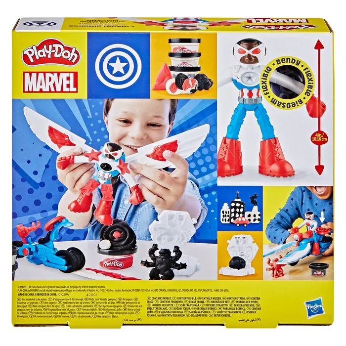 Набір для творчості Hasbro Play-Doh Marvel Капітан Америка з мотоциклом (G0555) зображення 5