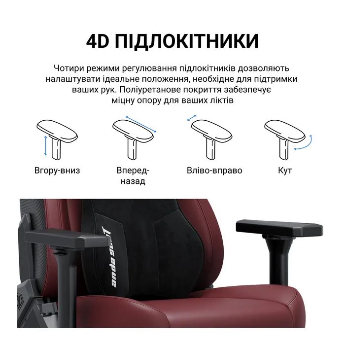Кресло игровое Anda Seat Kaiser 3E Fabric Size XL Grey (AD23YC-XL-09-G-CF-G01) изображение 12