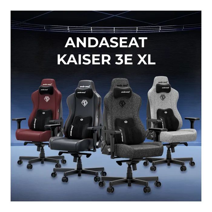 Кресло игровое Anda Seat Kaiser 3E Fabric Size XL Grey (AD23YC-XL-09-G-CF-G01) изображение 8