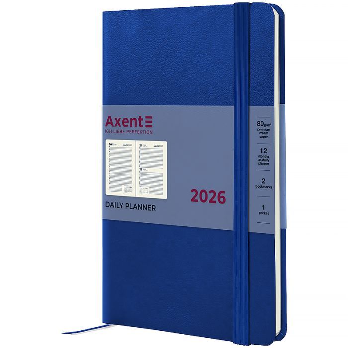 Еженедельник Axent датированный 2026 Partner Strong, 145х210, классический синий (8819-26-38-A)