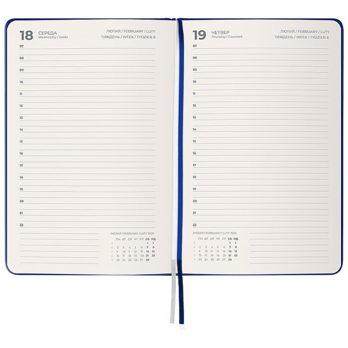 Еженедельник Axent датированный 2026 Partner Strong, 145х210, классический синий (8819-26-38-A) изображение 3