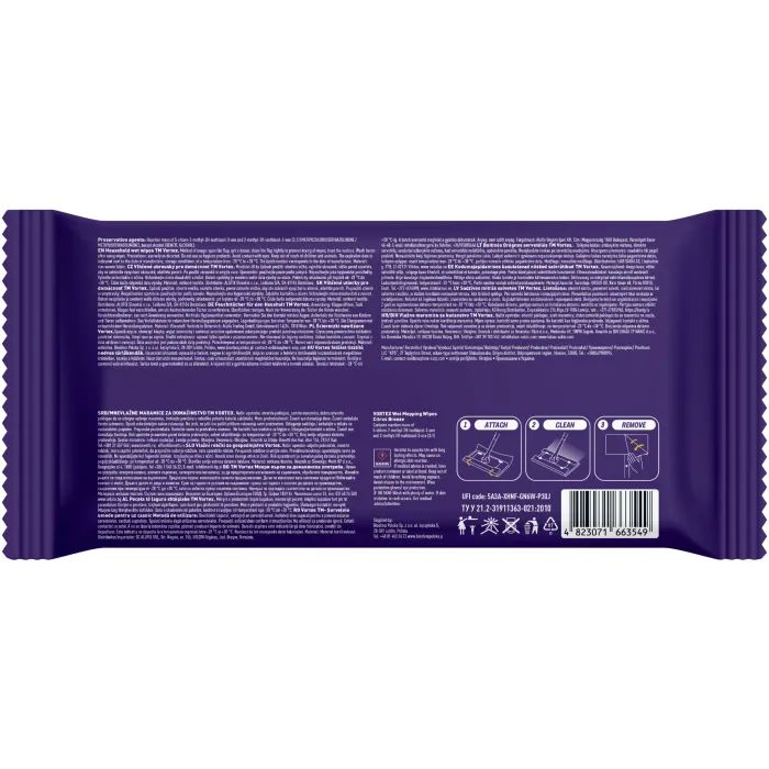 Салфетки для уборки Vortex Citrus Breeze Влажные для пола 15 шт. (4823071663549) изображение 2