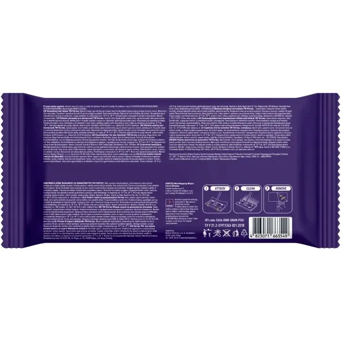 Салфетки для уборки Vortex Citrus Breeze Влажные для пола 15 шт. (4823071663549) изображение 2