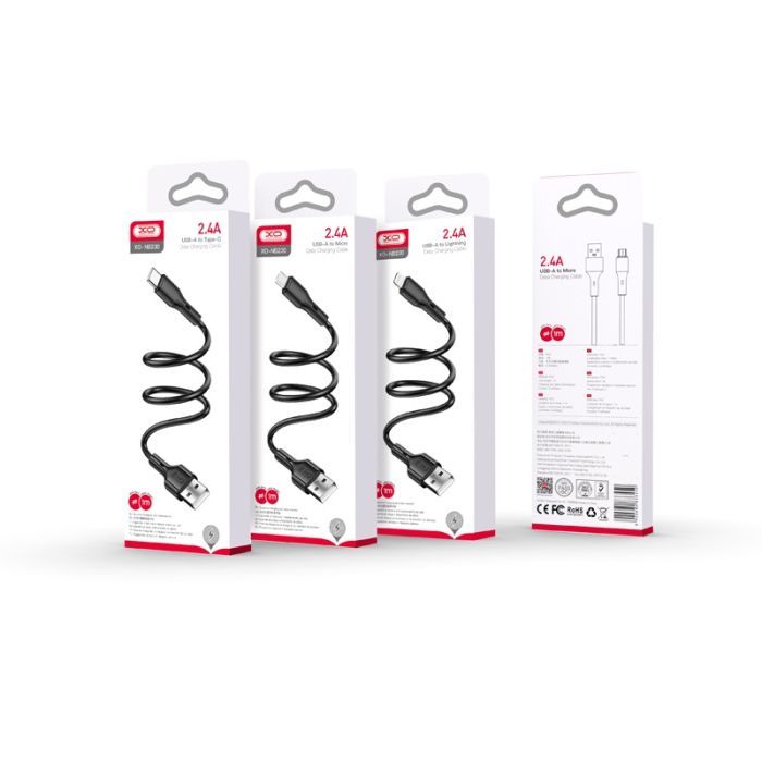 Дата кабель USB 2.0 AM to Micro 5P 1.0m black XO (NB230_M_Black) изображение 3