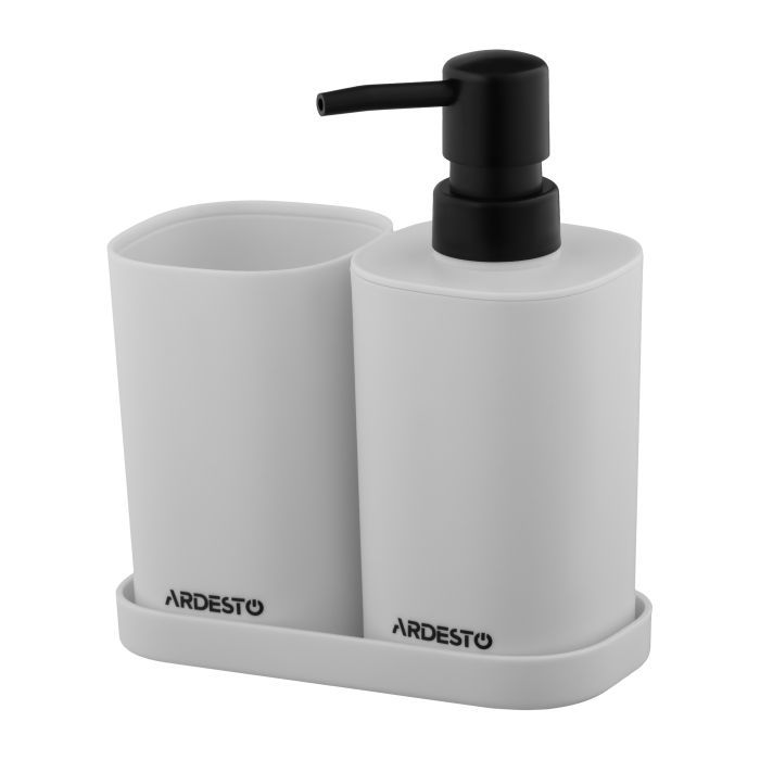 Набор для ванной комнаты Ardesto Vigor 3 предмета Бежевый 380 мл (ARHB3106MB)