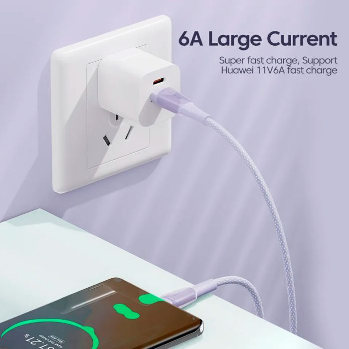 Дата кабель USB 2.0 AM to USB-C 1.0m 100W green Essager (EXCT1-CH06) изображение 3