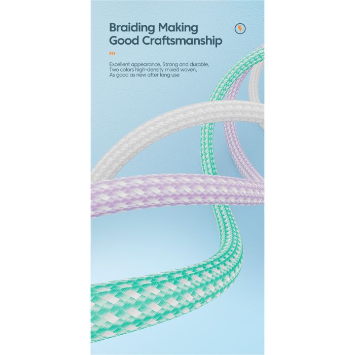 Дата кабель USB 2.0 AM to USB-C 1.0m 100W green Essager (EXCT1-CH06) изображение 8