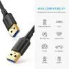 Дата кабель USB 3.0 AM/AM 0.5m US128 black Ugreen (10369) зображення 2