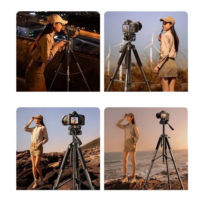 Штатив RTAKO VT-990S 1.9M HEXAGONAL PHOTOGRAPHY TRIPOD Black (6942063201724) изображение 7