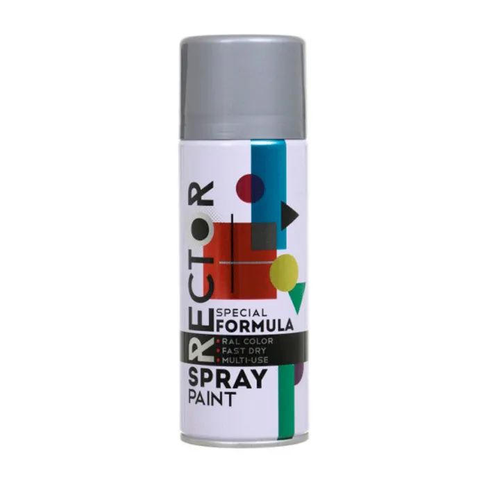 Аерозольна фарба для автомобіля RECTOR універсальна 9006 сріблястий, 400мл (000013233)