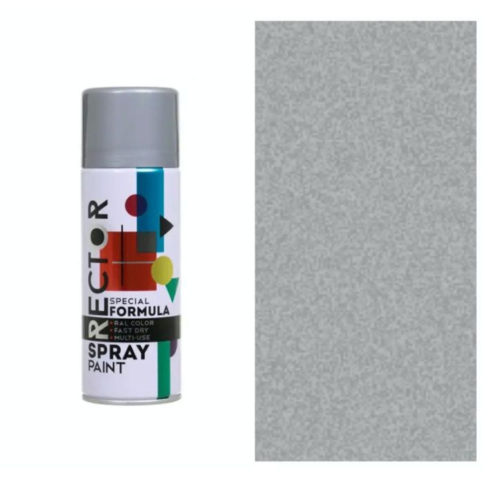 Аерозольна фарба для автомобіля RECTOR універсальна 9006 сріблястий, 400мл (000013233) зображення 2