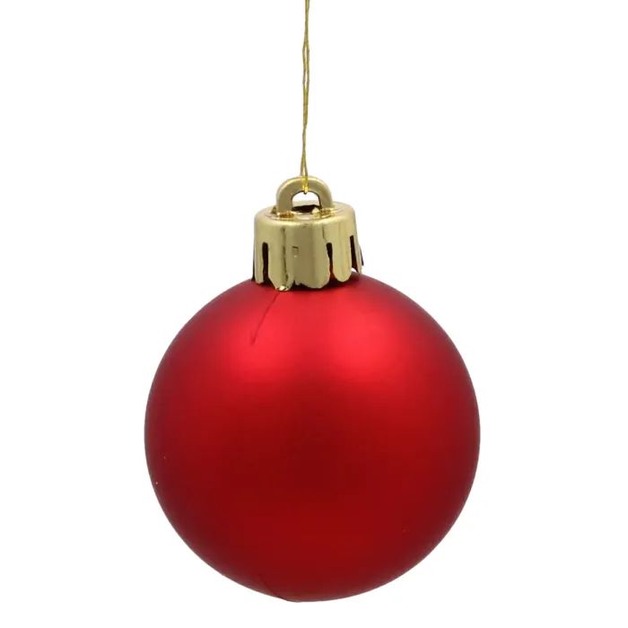 Ялинкова іграшка Chomik пластикові кульки 16шт, 4 см, червоні (5900779893856_2) зображення 2