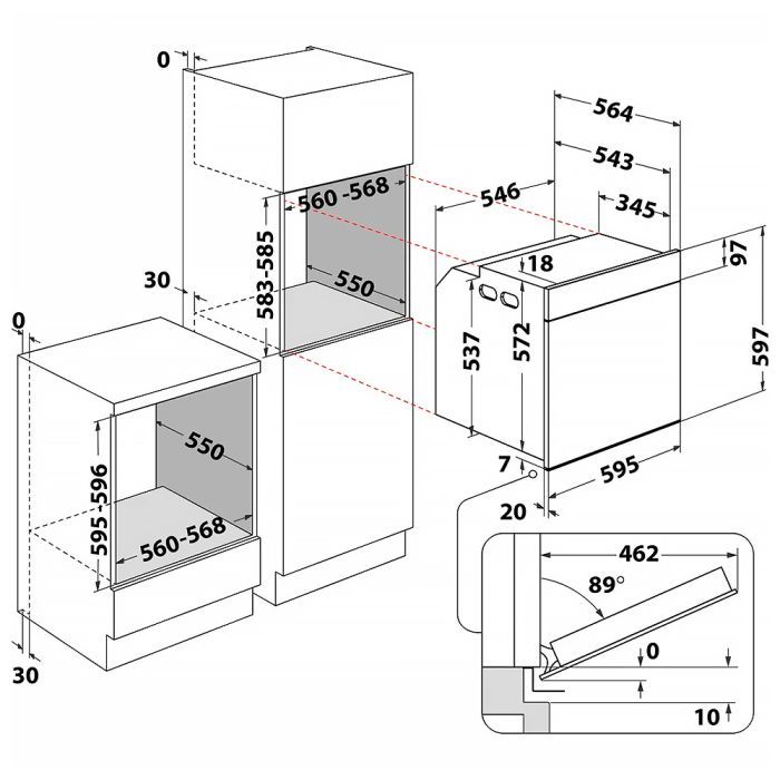Духовой шкаф Whirlpool WOI7A8HT2SBA изображение 9