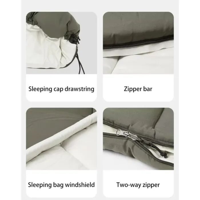 Спальний мішок Naturehike з капюшоном LD350 CNK2300SD016, темно-зелений (6976023921810) зображення 7