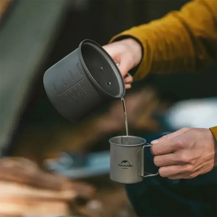 Набор туристической посуды Naturehike NH18T018-G, алюміній, 2 каструлі, 2 кришки (6927595785515) изображение 5