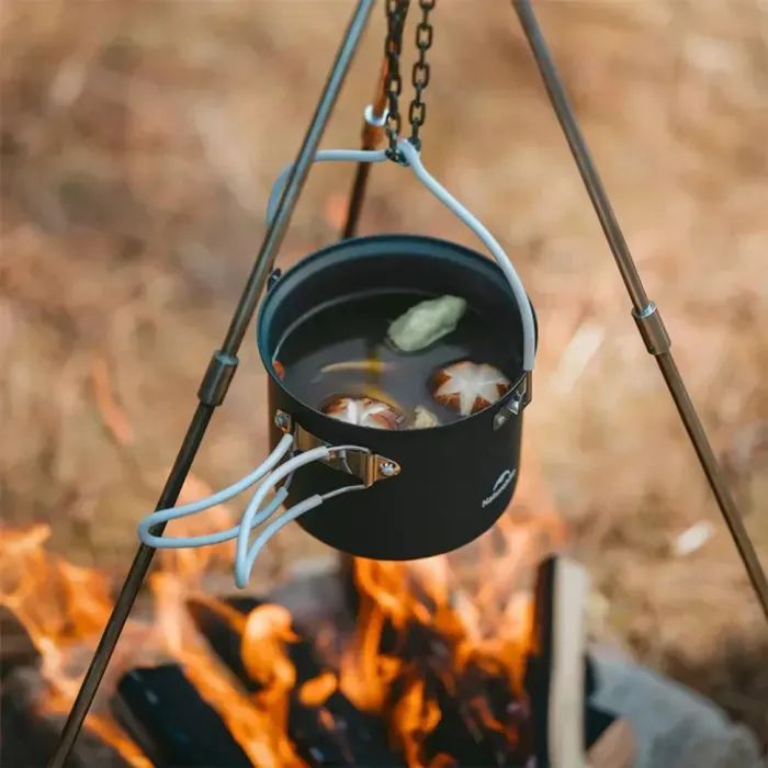 Набор туристической посуды Naturehike NH18T018-G, алюміній, 2 каструлі, 2 кришки (6927595785515) изображение 6